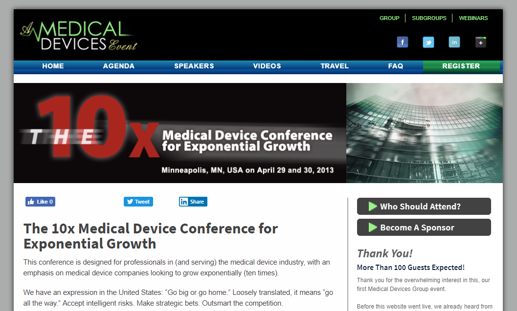 Medical Device Conference 10x History 10x Medical Device Conference